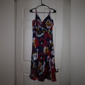 Lulus Royal Blue Floral Print Midi Dress